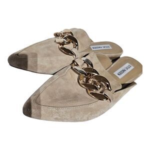 STEVE MADDEN "Friends" Tan Suede Mules Shoes‎ - Size 6 1/2